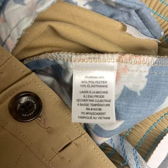 Chubbies Everywear Performance Pants Mens Large Brown Stretch Elastic Waist - Picture 11 of 16